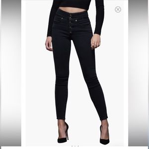 Like New Good American “Good Waist” Button Fly High Waisted Jeans - Size 0/25